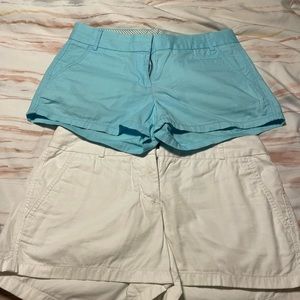 Jcrew chino shorts. Blue and white size 2